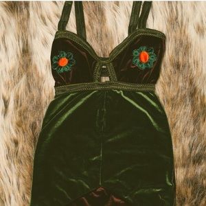 Solstice Intimates Flower Power Velvet Bodysuit S